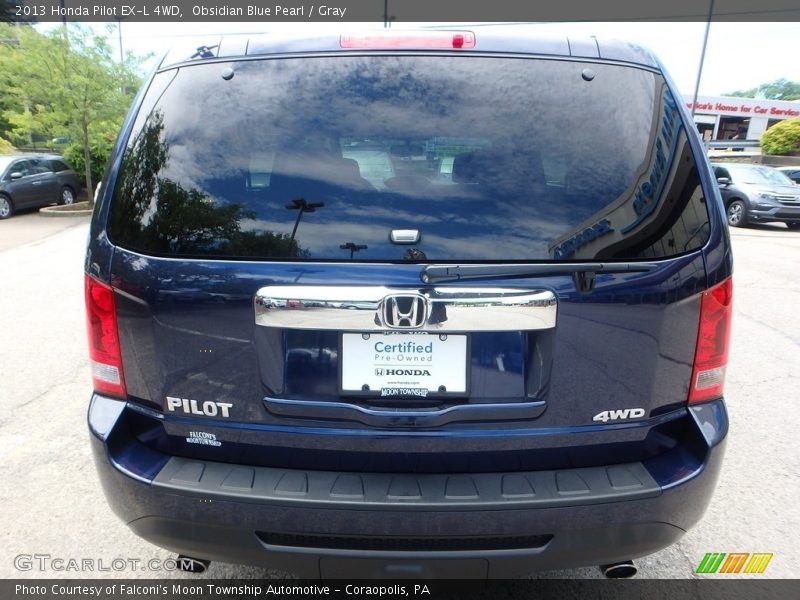 Obsidian Blue Pearl / Gray 2013 Honda Pilot EX-L 4WD
