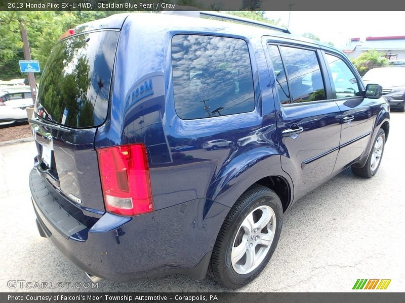 Obsidian Blue Pearl / Gray 2013 Honda Pilot EX-L 4WD