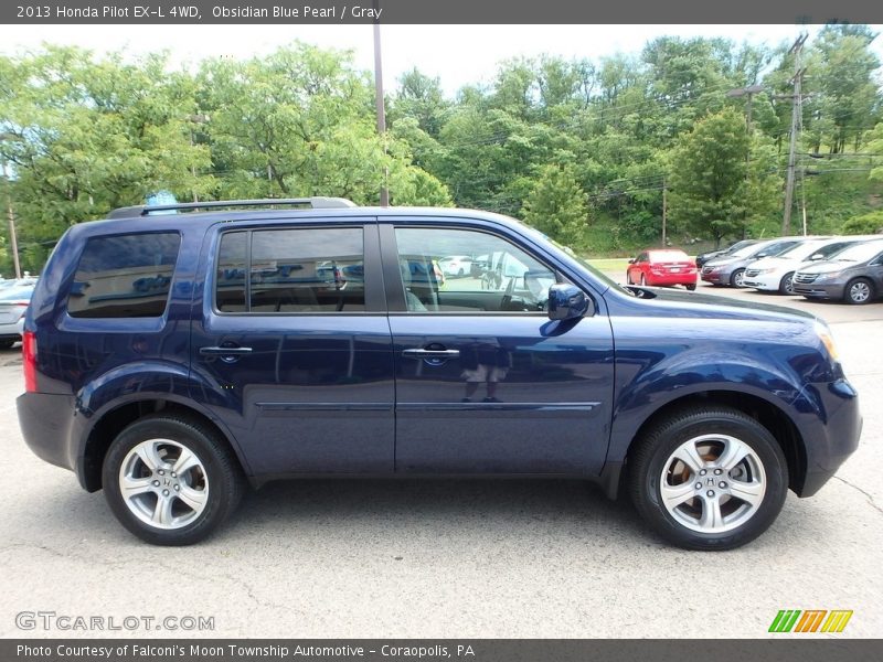 Obsidian Blue Pearl / Gray 2013 Honda Pilot EX-L 4WD