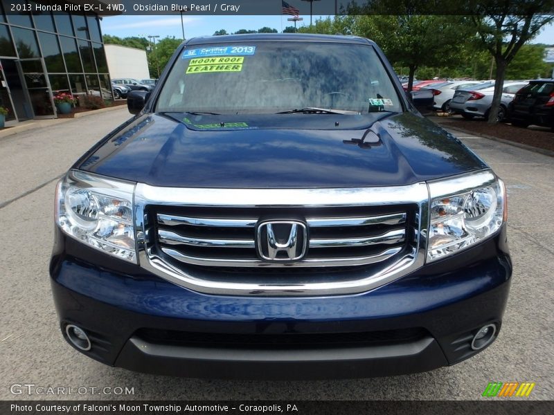 Obsidian Blue Pearl / Gray 2013 Honda Pilot EX-L 4WD