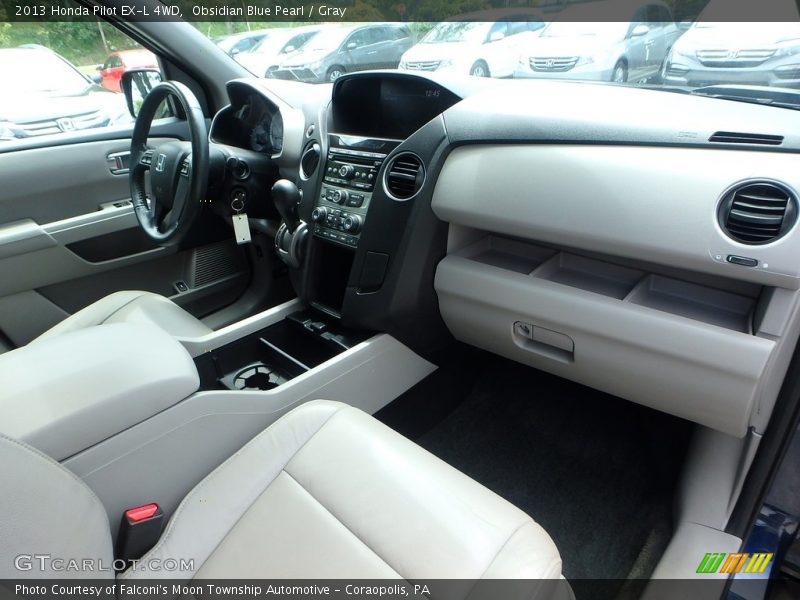 Obsidian Blue Pearl / Gray 2013 Honda Pilot EX-L 4WD