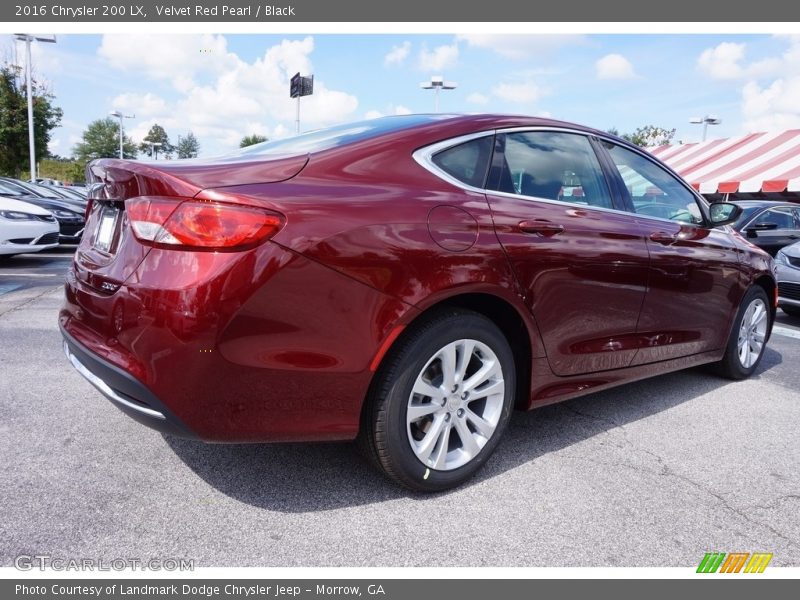 Velvet Red Pearl / Black 2016 Chrysler 200 LX
