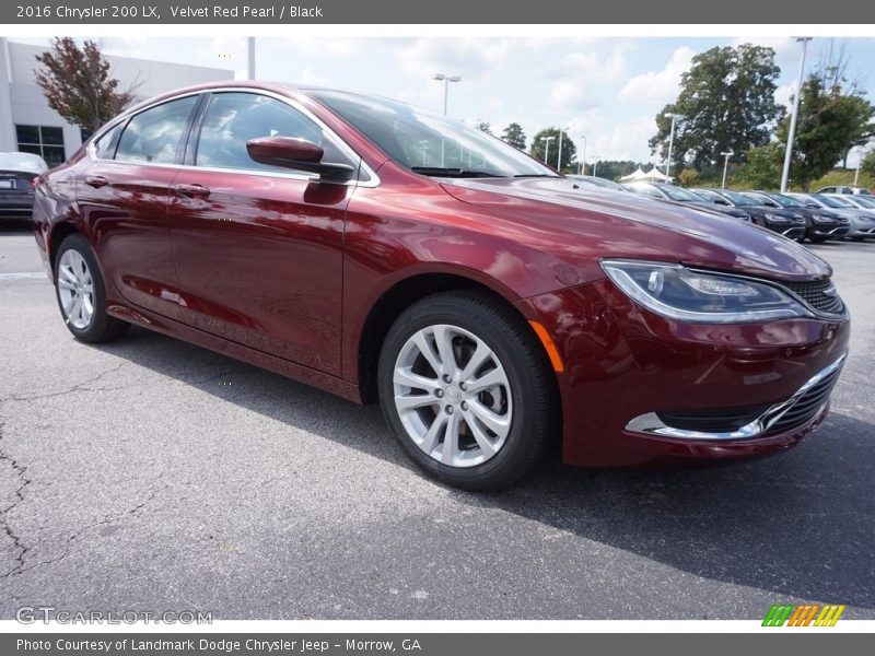 Velvet Red Pearl / Black 2016 Chrysler 200 LX