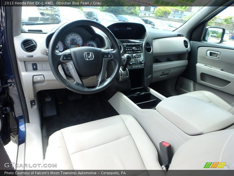 Obsidian Blue Pearl / Gray 2013 Honda Pilot EX-L 4WD
