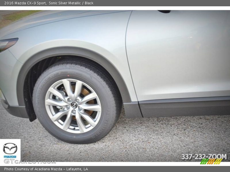Sonic Silver Metallic / Black 2016 Mazda CX-9 Sport