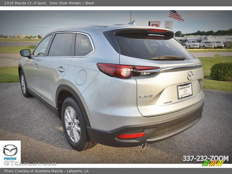 Sonic Silver Metallic / Black 2016 Mazda CX-9 Sport