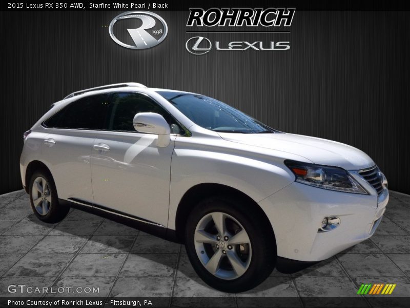 Starfire White Pearl / Black 2015 Lexus RX 350 AWD