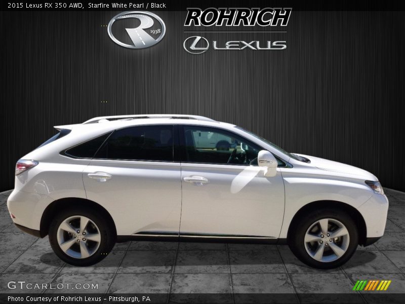 Starfire White Pearl / Black 2015 Lexus RX 350 AWD