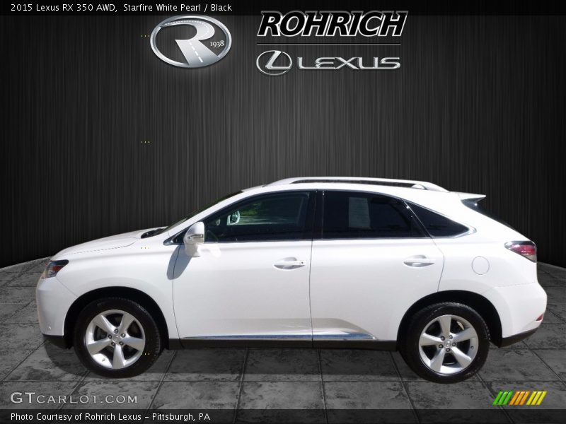 Starfire White Pearl / Black 2015 Lexus RX 350 AWD