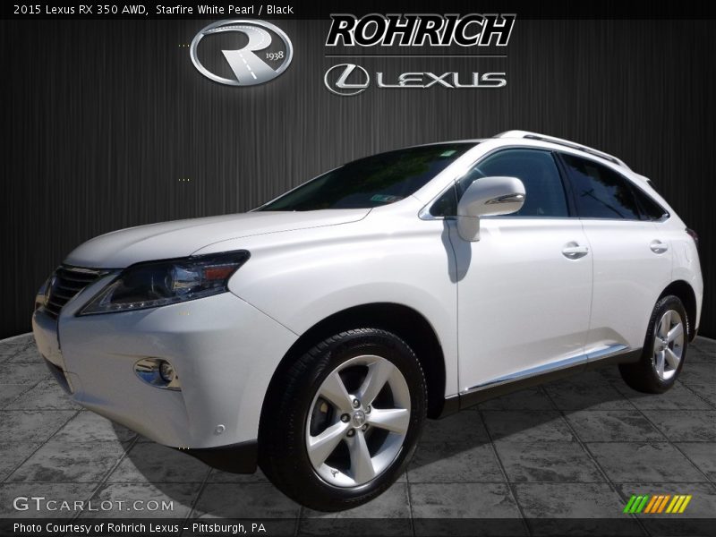 Starfire White Pearl / Black 2015 Lexus RX 350 AWD