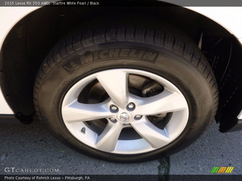 Starfire White Pearl / Black 2015 Lexus RX 350 AWD