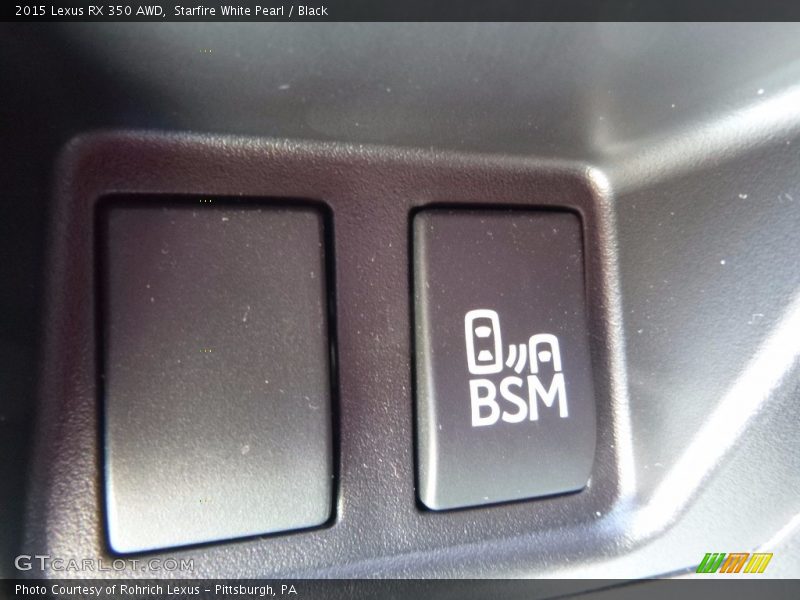 Starfire White Pearl / Black 2015 Lexus RX 350 AWD