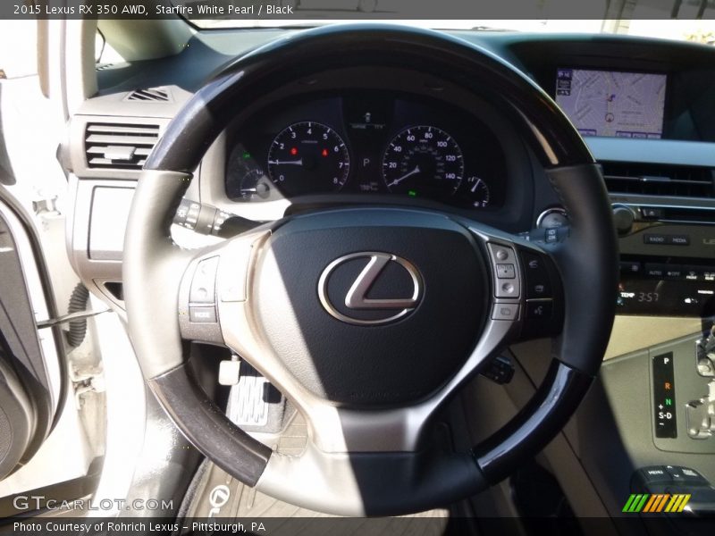Starfire White Pearl / Black 2015 Lexus RX 350 AWD