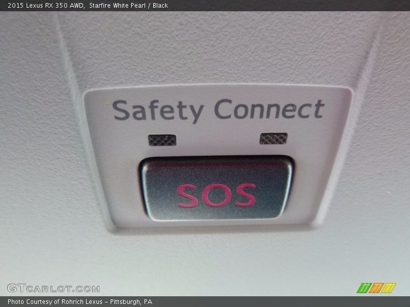 Starfire White Pearl / Black 2015 Lexus RX 350 AWD