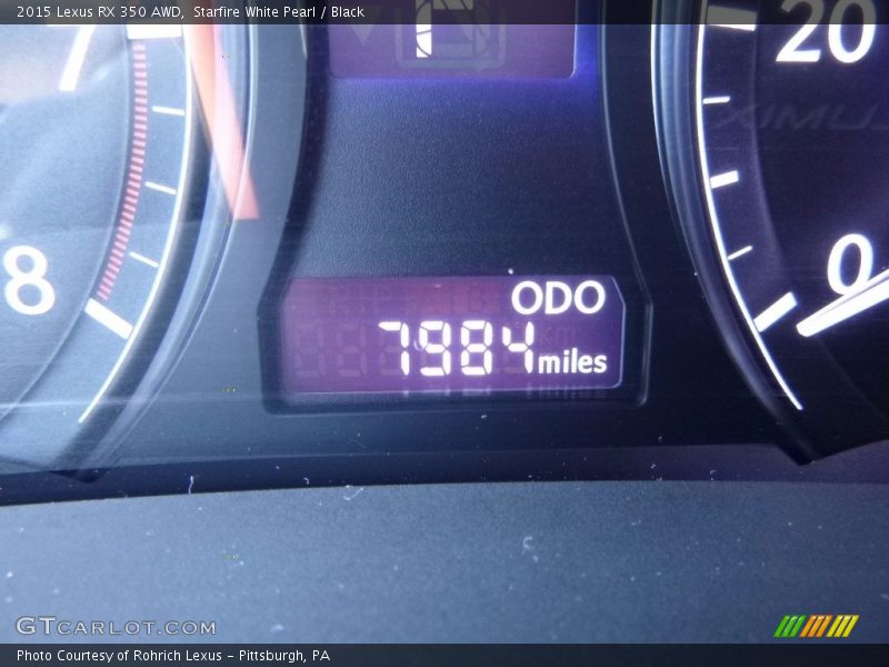 Starfire White Pearl / Black 2015 Lexus RX 350 AWD