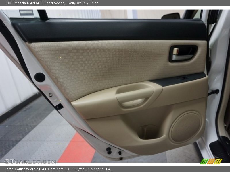 Rally White / Beige 2007 Mazda MAZDA3 i Sport Sedan