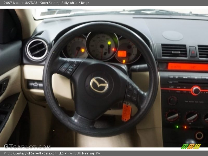 Rally White / Beige 2007 Mazda MAZDA3 i Sport Sedan