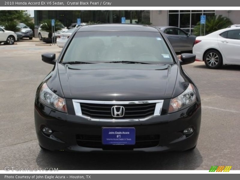 Crystal Black Pearl / Gray 2010 Honda Accord EX V6 Sedan