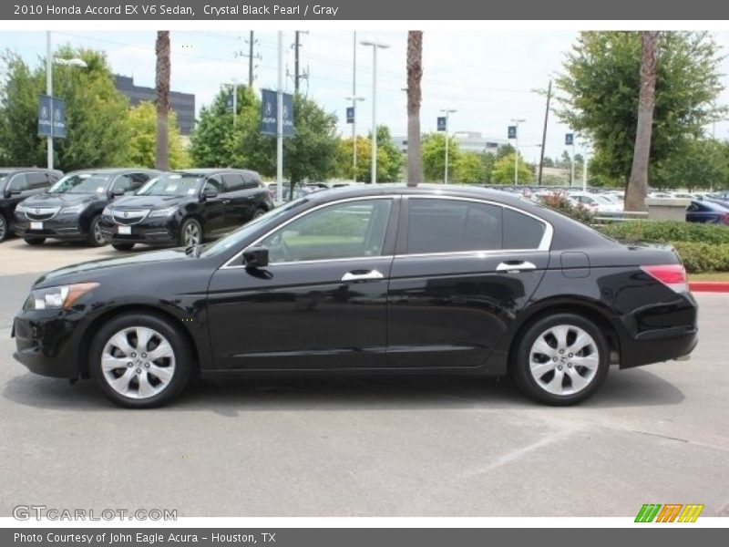 Crystal Black Pearl / Gray 2010 Honda Accord EX V6 Sedan