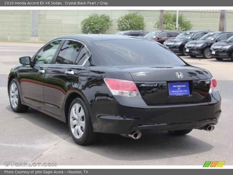 Crystal Black Pearl / Gray 2010 Honda Accord EX V6 Sedan