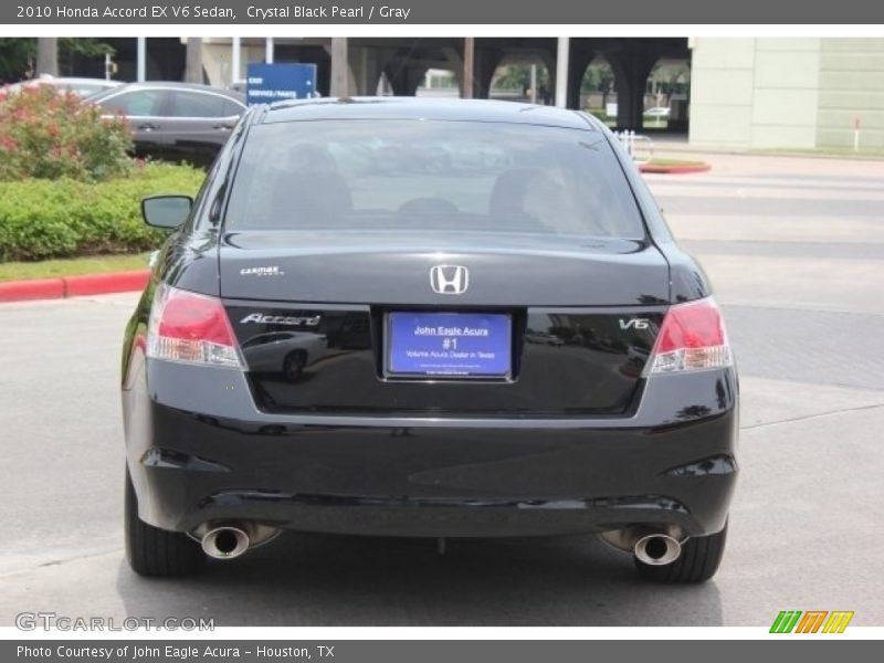 Crystal Black Pearl / Gray 2010 Honda Accord EX V6 Sedan