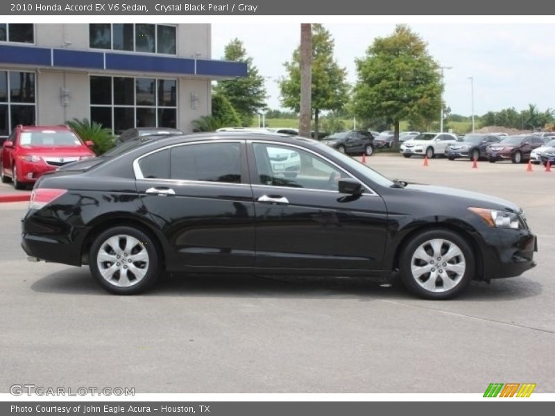 Crystal Black Pearl / Gray 2010 Honda Accord EX V6 Sedan