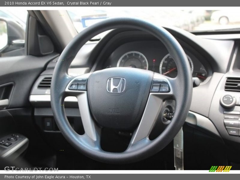 Crystal Black Pearl / Gray 2010 Honda Accord EX V6 Sedan