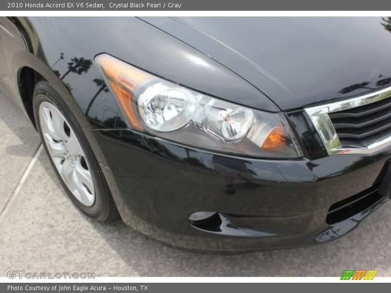 Crystal Black Pearl / Gray 2010 Honda Accord EX V6 Sedan