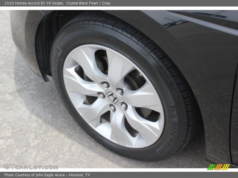 Crystal Black Pearl / Gray 2010 Honda Accord EX V6 Sedan