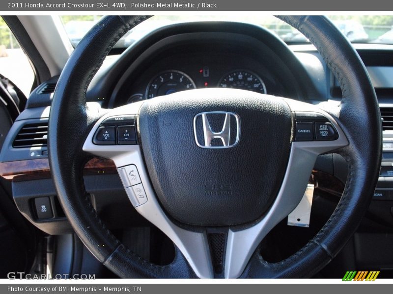 Polished Metal Metallic / Black 2011 Honda Accord Crosstour EX-L 4WD