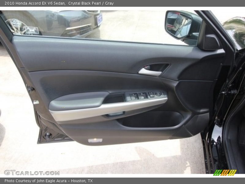 Crystal Black Pearl / Gray 2010 Honda Accord EX V6 Sedan