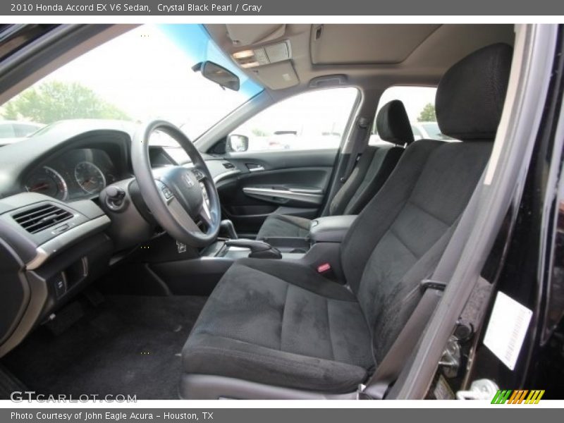 Crystal Black Pearl / Gray 2010 Honda Accord EX V6 Sedan