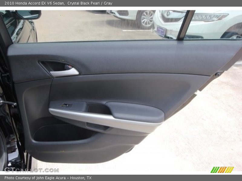 Crystal Black Pearl / Gray 2010 Honda Accord EX V6 Sedan