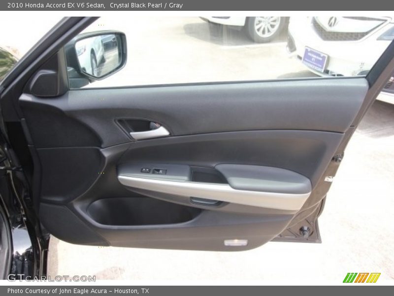 Crystal Black Pearl / Gray 2010 Honda Accord EX V6 Sedan