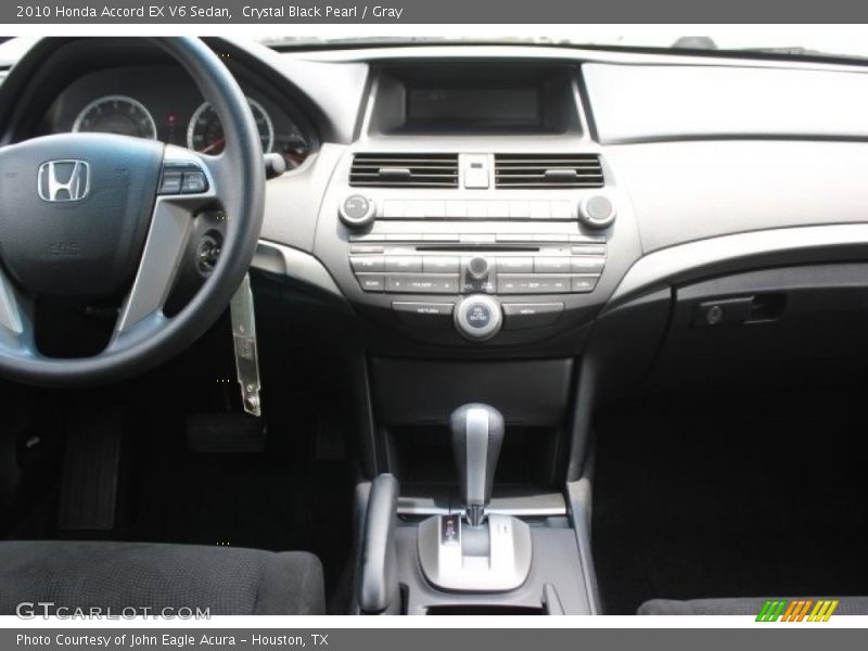 Crystal Black Pearl / Gray 2010 Honda Accord EX V6 Sedan