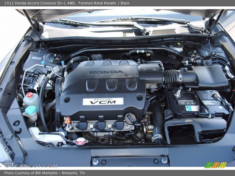 Polished Metal Metallic / Black 2011 Honda Accord Crosstour EX-L 4WD