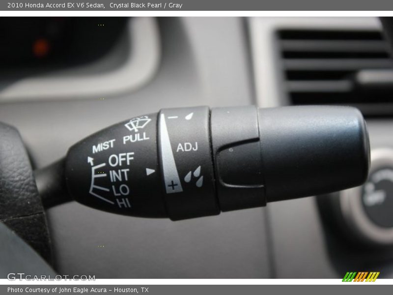 Crystal Black Pearl / Gray 2010 Honda Accord EX V6 Sedan
