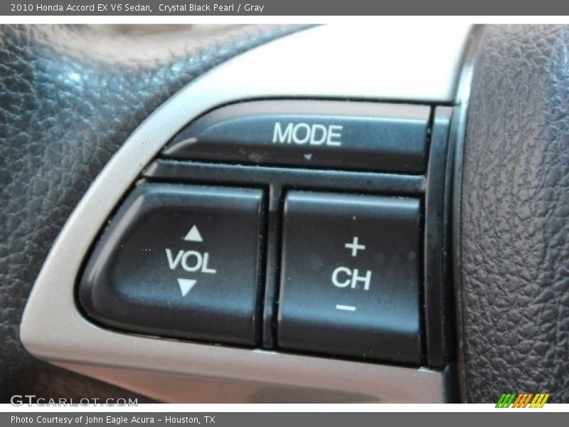 Crystal Black Pearl / Gray 2010 Honda Accord EX V6 Sedan