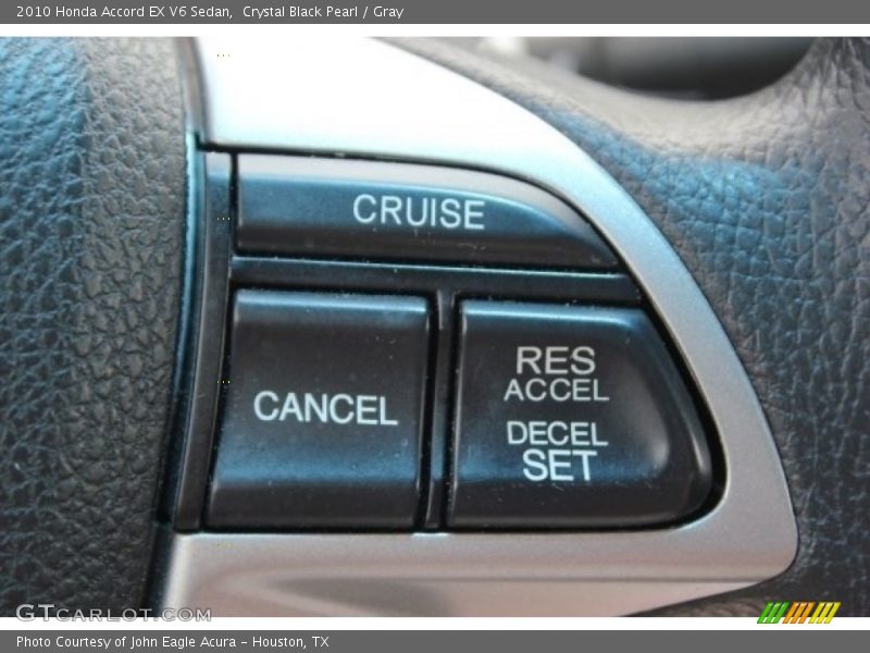 Crystal Black Pearl / Gray 2010 Honda Accord EX V6 Sedan