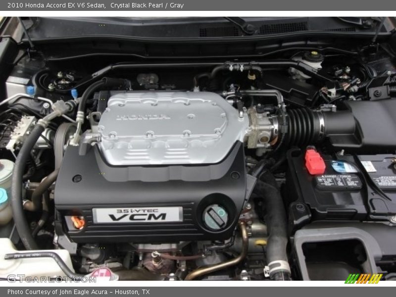 Crystal Black Pearl / Gray 2010 Honda Accord EX V6 Sedan