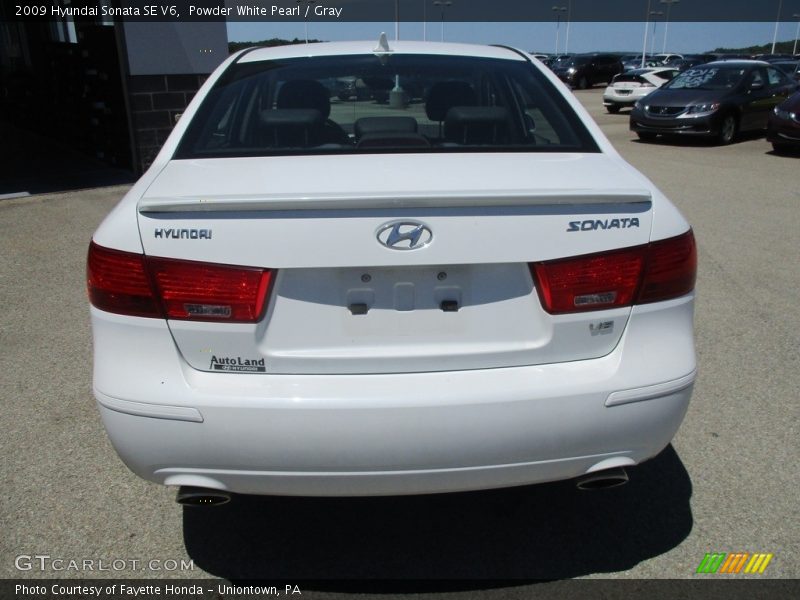 Powder White Pearl / Gray 2009 Hyundai Sonata SE V6