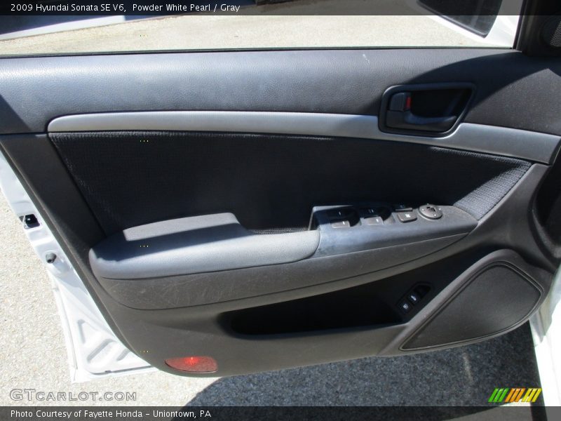 Powder White Pearl / Gray 2009 Hyundai Sonata SE V6