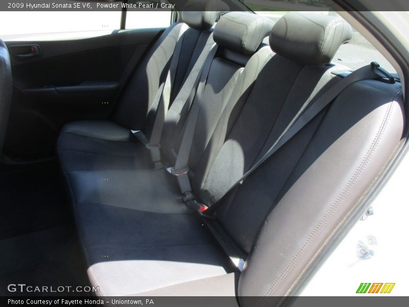 Powder White Pearl / Gray 2009 Hyundai Sonata SE V6
