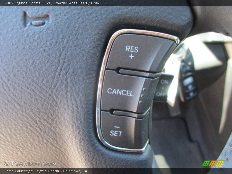 Powder White Pearl / Gray 2009 Hyundai Sonata SE V6