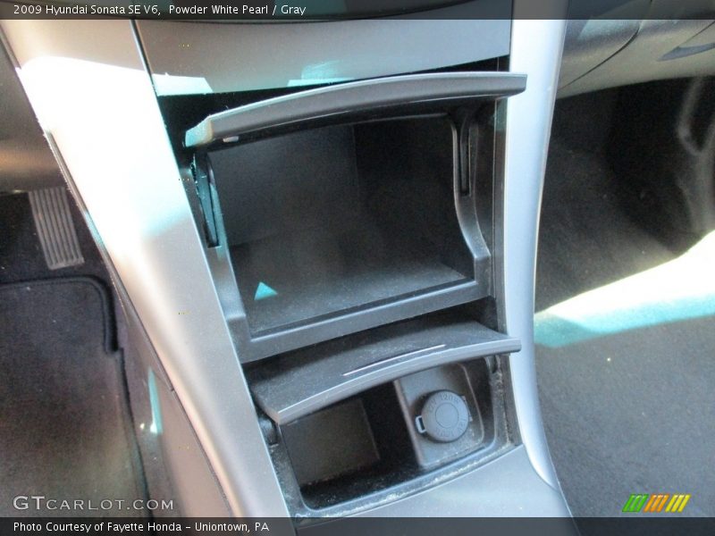 Powder White Pearl / Gray 2009 Hyundai Sonata SE V6