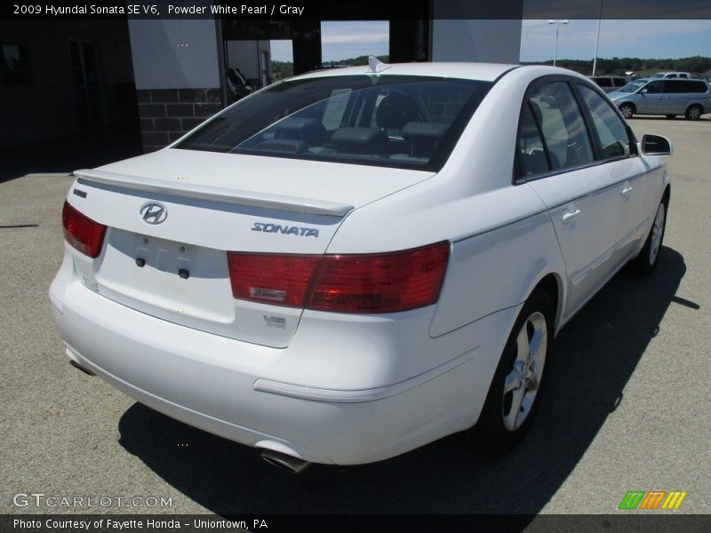 Powder White Pearl / Gray 2009 Hyundai Sonata SE V6