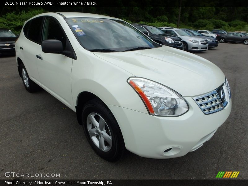 Phantom White / Black 2010 Nissan Rogue S AWD
