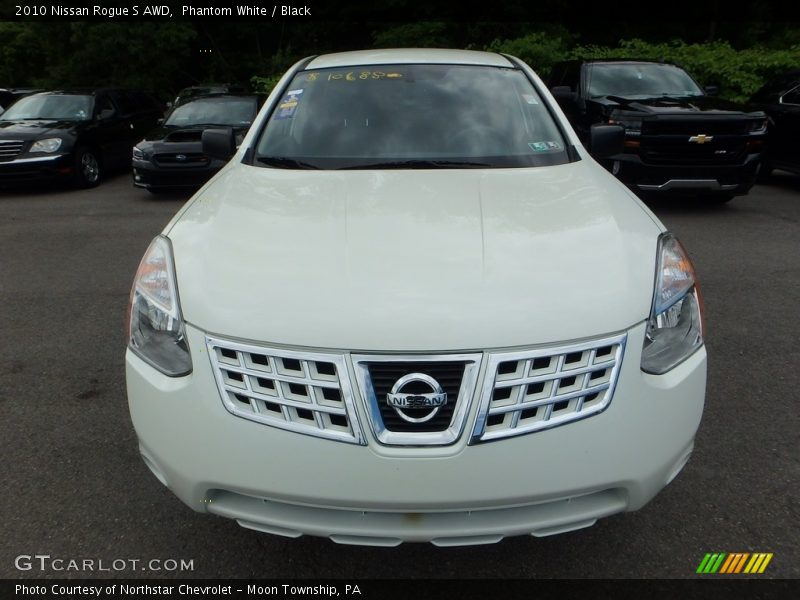 Phantom White / Black 2010 Nissan Rogue S AWD