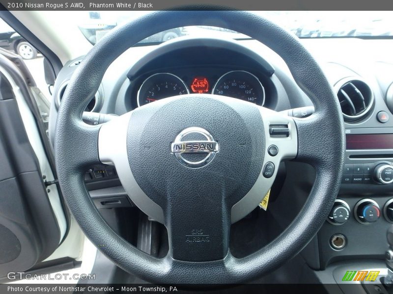 Phantom White / Black 2010 Nissan Rogue S AWD