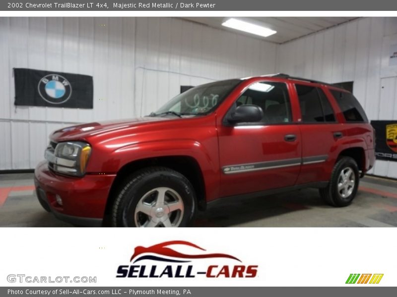Majestic Red Metallic / Dark Pewter 2002 Chevrolet TrailBlazer LT 4x4